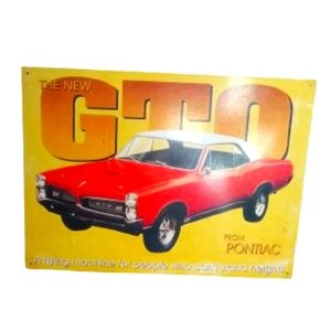 The New Pontiac GTO Single Side Metal Tin Sign